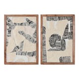 Painting Home ESPRIT Cotton Acacia 43 x 3 x 63 cm-0