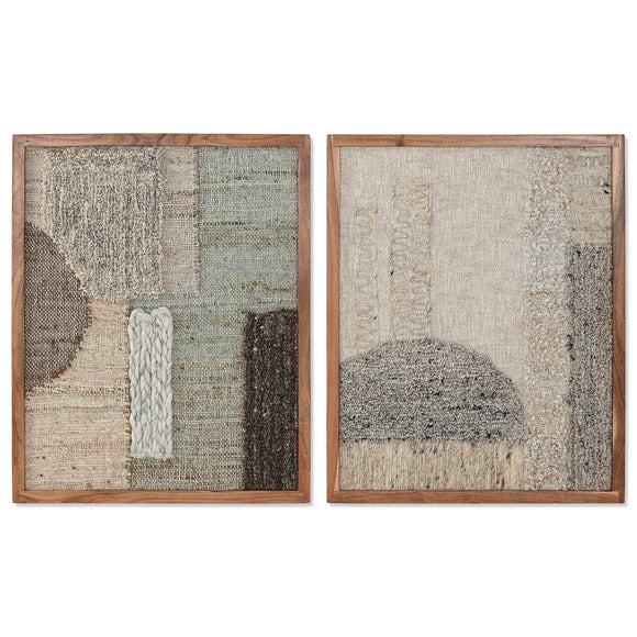 Painting Home ESPRIT Beige Grey Abstract Urban 60 x 3 x 75 cm (2 Units)-0