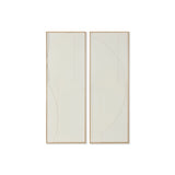 Painting Home ESPRIT White Natural Abstract Scandinavian 50 x 4 x 140 cm (2 Units)-0