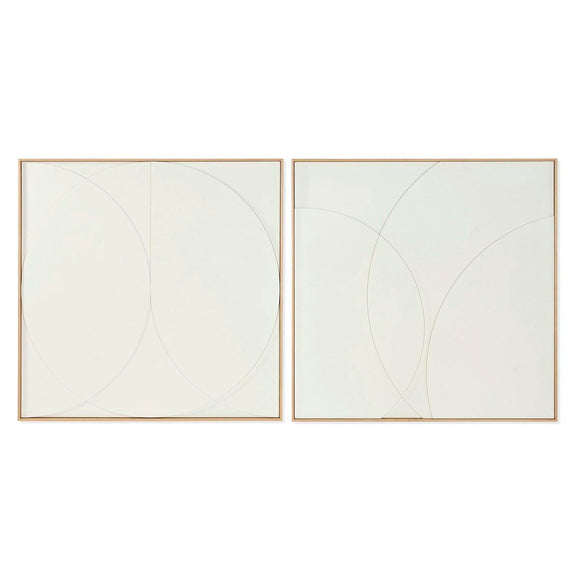 Painting Home ESPRIT White Modern Scandinavian 100 x 4 x 100 cm (2 Units)-0