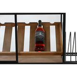 Bottle rack Home ESPRIT Black Natural Wood Metal Crystal 102 x 32 x 60 cm-10