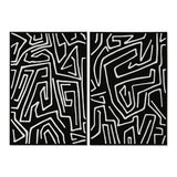 Painting Home ESPRIT White Black Modern 83 x 4 x 123 cm (2 Units)-0