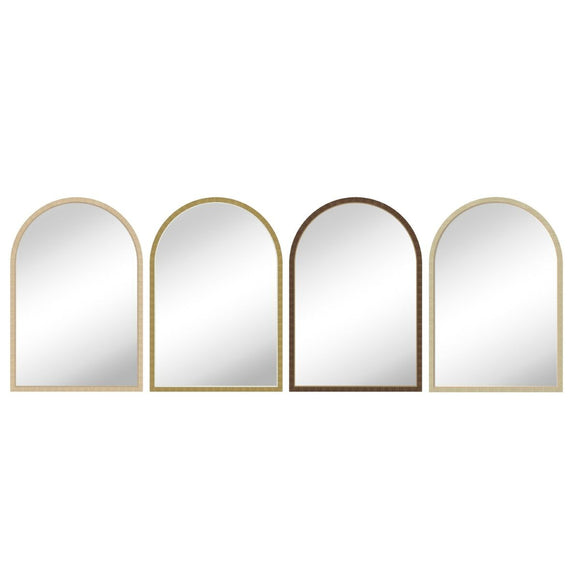 Wall mirror Home ESPRIT Beige Natural Scandi 60 x 2 x 90 cm (4 Units)-0