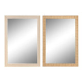 Wall mirror Home ESPRIT Brown Natural Scandi 93,5 X 2,5 X 134 cm (2 Units)-0