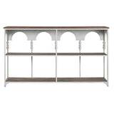 Shelves Home ESPRIT White Natural Metal 159 X 36,5 X 91 cm-1