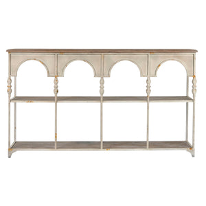 Shelves Home ESPRIT White Natural Metal 159 X 36,5 X 91 cm-0