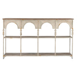 Shelves Home ESPRIT White Natural Metal 159 X 36,5 X 91 cm-0