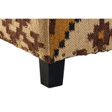 Footrest Home ESPRIT Beige Mustard 80 x 80 x 44 cm-3