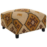 Footrest Home ESPRIT Beige Mustard 80 x 80 x 44 cm-0