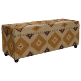 Chest Home ESPRIT Beige Mustard Cotton 120 x 40 x 45 cm-0