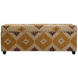 Chest Home ESPRIT Beige Mustard Cotton 120 x 40 x 45 cm-7