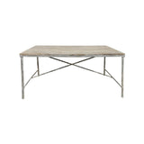 Dining Table Home ESPRIT White Iron Mango wood 160 X 90 X 80 cm-0