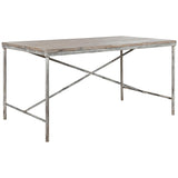 Dining Table Home ESPRIT White Iron Mango wood 160 X 90 X 80 cm-7