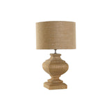 Desk lamp Home ESPRIT Natural Jute Wood 50 W 220 V 36 x 36 x 58 cm-0