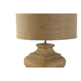 Desk lamp Home ESPRIT Natural Jute Wood 50 W 220 V 36 x 36 x 58 cm-1