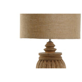 Desk lamp Home ESPRIT Natural Jute Wood 50 W 220 V 41 x 41 x 76 cm-2