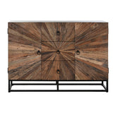 Sideboard Home ESPRIT Black Natural Recycled Wood 120 x 40 x 85 cm-1