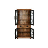 Display Stand Home ESPRIT Black Natural Iron Mango wood 100 X 40 X 200 cm-8