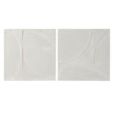 Wall Decoration Home ESPRIT White Modern 80 x 4 x 80 cm (2 Units)-0