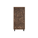 Cupboard Home ESPRIT Teak Coconut Fibre 85 X 40 X 185 cm-1