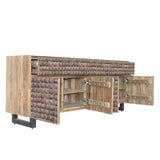 Sideboard Home ESPRIT Teak Coconut Fibre 200 X 45 X 80 cm-2