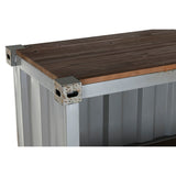 Shelves Home ESPRIT Grey Sky blue Metal MDF Wood 87 x 44 x 168,5 cm-10