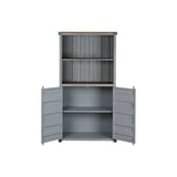 Shelves Home ESPRIT Grey Sky blue Metal MDF Wood 87 x 44 x 168,5 cm-8