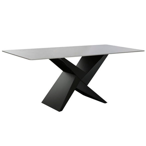 Dining Table Home ESPRIT Black Metal Ceramic 180 x 90 x 75 cm-0