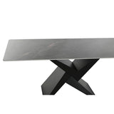 Dining Table Home ESPRIT Black Metal Ceramic 180 x 90 x 75 cm-2