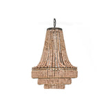 Ceiling Light Home ESPRIT Brown Natural Wood Metal 56,5 x 56,5 x 144 cm-2