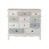 Chest of drawers Home ESPRIT Blue White Light grey Cottage 94 x 35 x 87 cm-1