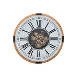Wall Clock Home ESPRIT Silver Natural Metal Crystal 80 X 8,5 X 80 cm-0