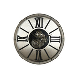 Wall Clock Home ESPRIT Champagne Metal Crystal 80 x 10 x 80 cm-0