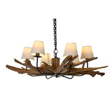 Ceiling Light Home ESPRIT Iron Teak 130 X 130 X 35 cm-1