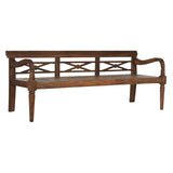 Bench Home ESPRIT Dark brown Teak 190 x 70 x 75 cm-0