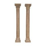 Garden statues Home ESPRIT Teak 36 x 36 x 229 cm Column-0