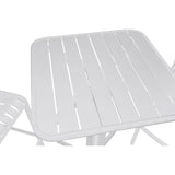 Table set with 2 chairs Home ESPRIT White Metal polypropylene 60 x 60 x 102 cm-7
