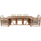 Table set with chairs Home ESPRIT Brown 230 x 100 x 75 cm-0