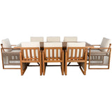 Table set with chairs Home ESPRIT Brown 230 x 100 x 75 cm-2
