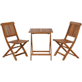 Table set with 2 chairs Home ESPRIT Brown 60 x 60 x 74 cm-1