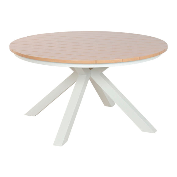 Dining Table Home ESPRIT White Aluminium 140 x 140 x 75 cm-0