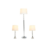 Floor Lamp Home ESPRIT White Silver 50 W 220 V 35 x 35 x 150 cm (3 Pieces)-0