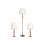 Floor Lamp Home ESPRIT Brown Cream 50 W 220 V 38 x 38 x 150 cm (3 Pieces)-1