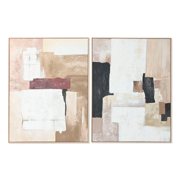 Painting Home ESPRIT White Beige Abstract Urban 92 x 4,5 x 121,5 cm (2 Units)-0