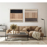 Painting Home ESPRIT Brown Black Abstract Urban 102 x 4,5 x 102 cm (2 Units)-1