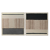 Painting Home ESPRIT Brown Black Abstract Urban 102 x 4,5 x 102 cm (2 Units)-0
