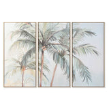 Canvas Home ESPRIT Green Palms Tropical 180 x 4 x 120 cm (3 Pieces)-0