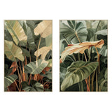 Canvas Home ESPRIT Yellow Green Terracotta Palms Tropical (2 Units)-1