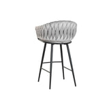 Stool Home ESPRIT Black Grey Metal 58 x 53 x 101 cm-5