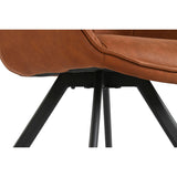 Dining Chair Home ESPRIT Black Camel Metal Microfibre 64 x 67 x 85 cm 67 x 64 x 83 cm-2